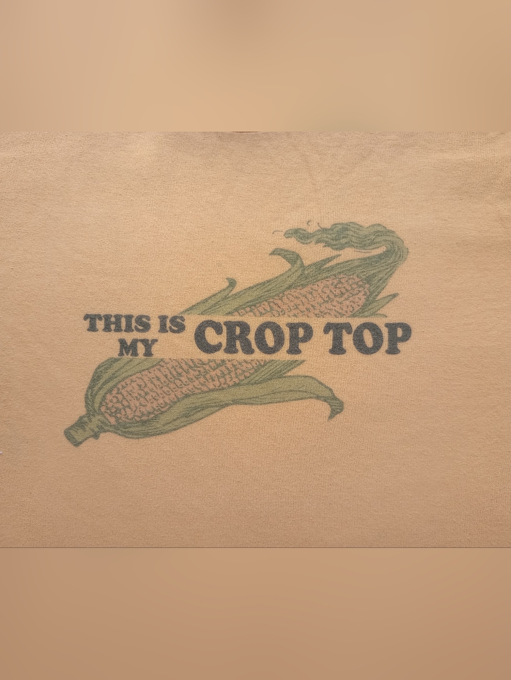 Gildan DryBlend "This Is My Crop Top" Graphic Tee Size Medium